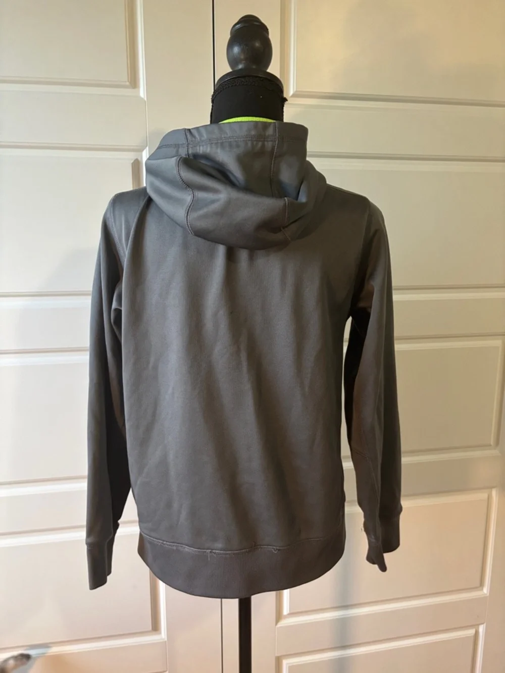 Nike Kids Gray Hooded Jacket with Neon Yellow Trim